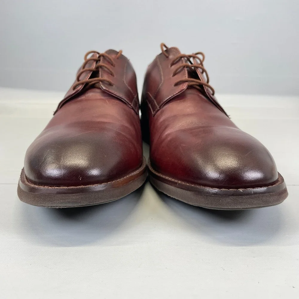 Clarks Un Hugh Lace Dress Shoes Mens Size 13 M Brown Leather Lace Up Derby